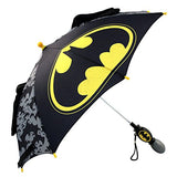 DC Comics Boys' Little Batman 'Squeeze and Flap' Fun Rainwear Umbrella, black, Age 3-7