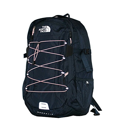 The North Face Women Classic Borealis Backpack Student School Bag (Urban Navy Pink)