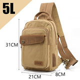 Sling Bag, AUGUR Chest Shoulder Backpack, Casual Canvas Cross Body Backpack for Men Women Travel