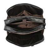 Polare Men'S Real Soft Napa Leather 17.3'' Briefcase Laptop Business Bag Black