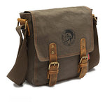 AUGUR Canvas Unisex Universal Leisure Cross Body Single Shoulder Bag (Army green)