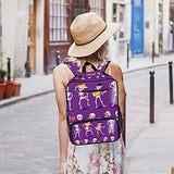 LORVIES Romantic Couple Skeleton School Bag for Student Bookbag Women Travel Backpack Casual Daypack Travel Hiking Camping