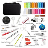 Kehome Sewing Kit With 99 Premium Sewing Accessories, Practical Mini Travel Sewing Kit With Black