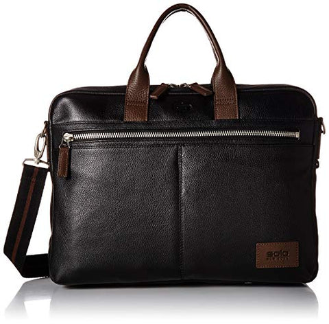 Solo Shorewood Pebbled Leather Briefcase