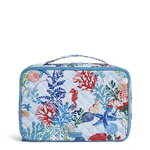 Vera Bradley Iconic Large Blush & Brush Case, Signature Cotton, Shore Thing