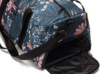 Jadyn B 22" Women'S Weekender Duffel Bag With Shoe Pocket, Navy Floral