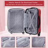 Goplus 20" ABS Carry On Luggage Expandable Hardside Travel Bag Trolley Rolling Suitcase GLOBALWAY (Red)