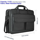 Laptop Bag 15.6 Inch,Water Resistant Briefcase, 15Inch Expandable Messenger Shoulder Bag With