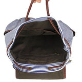 Imiflow Backpack for School Girls College Schoolbags Casual Laptop Purses Book Bags (Stripe Canvas)