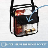 Bags For Less Clear Messenger Beg Stadium Approved Crossbody Purse Clear Lunch Box Adjustable Strap, Easy to Clean and Water Resistant Tote Bag Great for Men, Women, Kids (Crossbody Purse Bag)