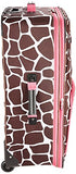 Rockland Luggage 3 Piece Printed Luggage Set, Pink Giraffe, Medium