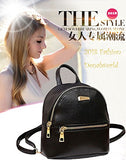 Donalworld Girl Floral School Bag Travel Cute Pu Leather Mini Backpack S Black3