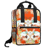 LORVIES Unique Japanese Print School Bag for Student Bookbag Teens Travel Backpack Casual Daypack Travel Hiking Camping