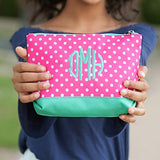 High Fashion Print Small Travel, Purse, Cosmetic Accessory Pencil Bag 9 In - Can Be Personalized