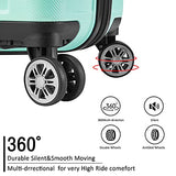 JOYWAY JOYWAY 3 Pcs Luggage Set Hardside Lightweight Spinner Suitcase with TSA Lock (green)