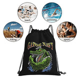 Gator Navy Drawstring Backpack Gym Bags Waterproof Packable Rucksack Hiking Bag
