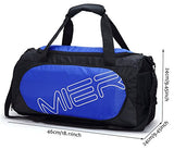 Mier Small Gym Sports Bag For Men And Women With Shoes Compartment, 18Inch(Blue)