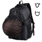 2-FNS Oxford Laptop Backpack, USB Charging & Headphone Port with Basketball Met