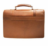 Mancini Double Compartment Flap 15.6" Laptop Briefcase in Black