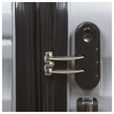 Dejuno Emerson 3-Piece Hardside Expandable Spinner Luggage Set, Silver