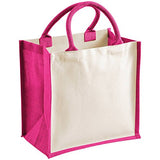 Westford Mill Printers Midi Jute Shopping Bag - 5 Colours Available - Black
