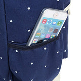 Eaglebeky Casual Lightweight Canvas 3-Piece Dots Laptop Bag/Shoulder Bag/Backpack (Green)