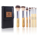 Shany 7 Piece Petite Pro Bamboo Brush Set With Carrying Case, I Love Bamboo