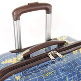Tommy Bahama Carry On Hardside Luggage Spinner Suitcase, Navy Map Print