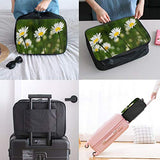 Travel Bags White Daisies Portable Tote Trolley Handle Luggage Bag