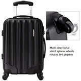 Lightweight 3 Piece Luggage Sets,Durable Hardshell Spinner Suitcase with TSA Approved Locks