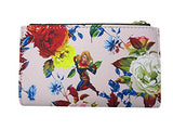 Loungefly x Captain Marvel Faux-Leather Floral Bifold Wallet (Multicolored, One Size)