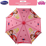 Disney Little Girls Assorted Characters Rainwear Umbrella, Pink,  Ages 3-7