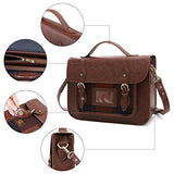 ECOSUSI Laptop Messenger Bag for Women Vintage PU Leather Briefcase Satchel Purse with 13 inch