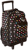 Everest Wheeled Backpack With Pattern, Polkadot, One Size