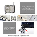 NaSaDen Suitcases with wheels Large luggage TSA Lock ABS+PC [Coffee Gold] 29-Inch German Design lightweight away luggage