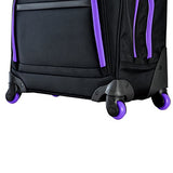 Olympia Business Rolling Tote, Black/Purple