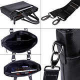 Banuce Genuine Leather Briefcase for Men Women Shoulder Messenger Bag Executive Bussiness Tote