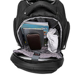 Racini Business Travel Nylon Waterproof Rolling Backpack, Freewheel Wheeled Backpack With Two Extra