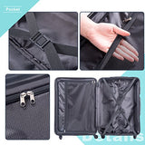 Merax 3 Piece P.E.T Luggage Set Eco-Friendly Light Weight Spinner Suitcase(Silver)