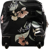 BEBE Women's 30" Rolling Duffel, Black Floral, One Size