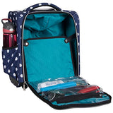 Heritage Travelware Albany Park 16" 600d Polka Dot Polyester 2-Wheel Underseater Carry-on