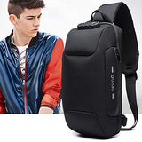 One Strap Sling Cross Body Messenger Bag Aidonger Canvas and Leather Chest Bag Crossbody Triangle