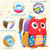 Toddler Backpack for Boys and Girls, 10.6" Owl School Bag, Suitable for 1-3 Years kids