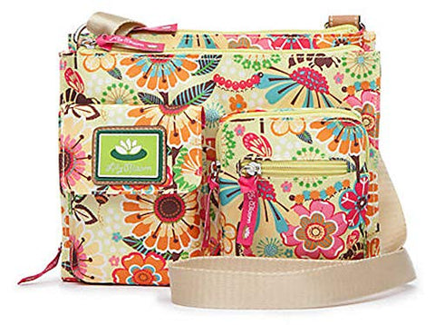 Lily Bloom BUSY BEE in Yellow Flower Garden Regina Crossbody Bag | Eco-Friendly | Multiple pockets/Compartments