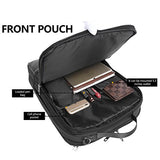 ABage Convertible Messenger Bag Daypack Travel School Laptop Backpack Briefcase Bookbag, Grey