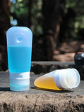 humangear GoToob 3-Pack Travel Bottle, Clear/Green/Blue