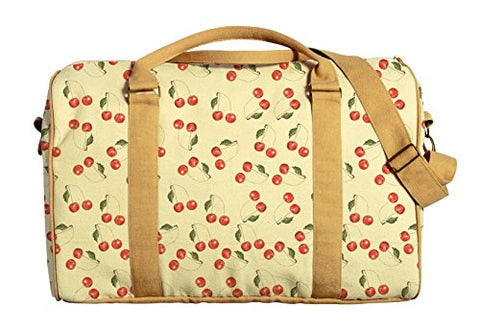 Cherry Seamless Pattern Print Oversized Canvas Duffle Luggage Travel Bag Was_42