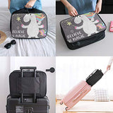 Travel Bags Cute Magical White Unicorn Star Portable Handbag Designer Trolley Handle Luggage Bag