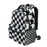 Backpack Travel Black White Cat School Bookbags Shoulder Laptop Daypack College Bag for Womens Mens