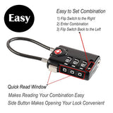 Tsa Compatible Travel Luggage Locks, Inspection Indicator, Easy Read Dials- 1, 2 & 4 Pack
